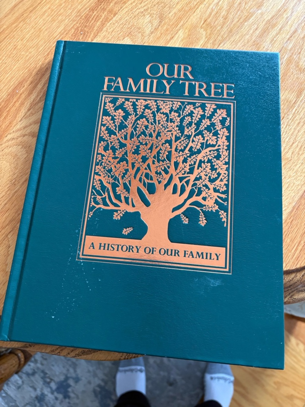 Our Family Tree Hardcover - Teal with Copper Foil